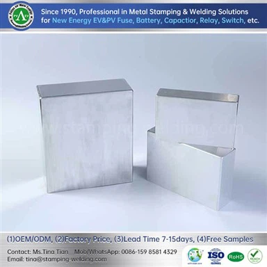 Caixa de bateria prismática de alumínio