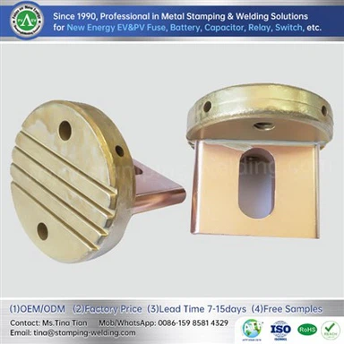 Lâmina de contato de latão de cobre para fusível de veículo elétrico