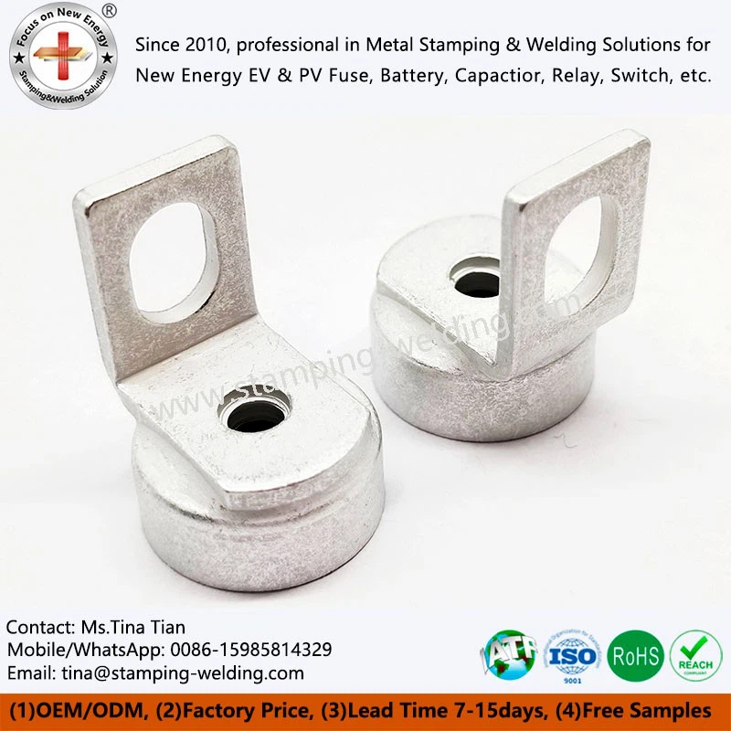 Copper Cap Contact for High Voltage Low Current EV Fuse