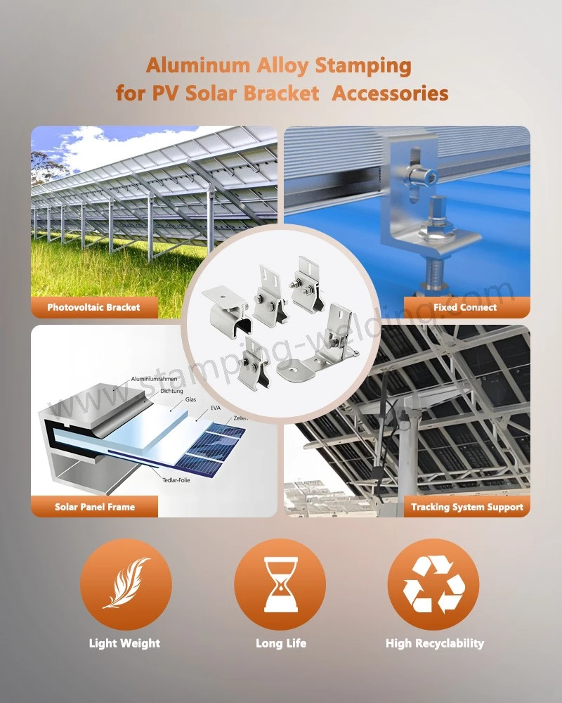 Aluminum Alloy Stamping for PV Solar Bracket Accessories Aluminum Alloy Stamping for PV Solar Bracket Accessories