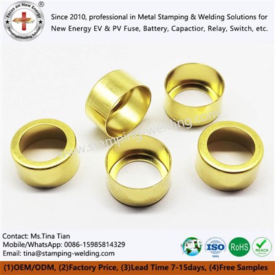 Tampa final do tubo de latão para fusível