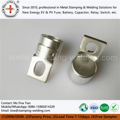 Tampas finais de cobre em estanho brilhante