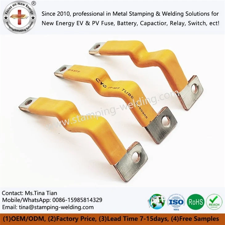 Soft copper bus bar insulation link
